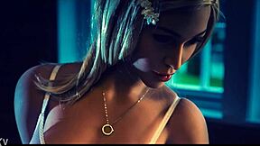 The best fake tits and silicone action with a realdolls Susana