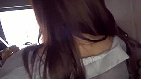 Amateur Japanese girl rides cowgirl and gets cumshot in homemade video