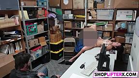 Amateur teen gets caught and punished by LP officer