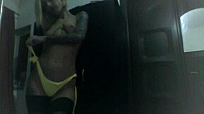 European girl's home alone panty fetish video