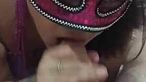 Filipina wife takes surprise cumshot on camera