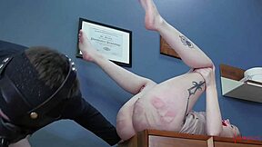 Femdom babe gets tied up and dominated by her master