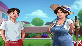 Animated teen's seductive showcase in Summertime Saga