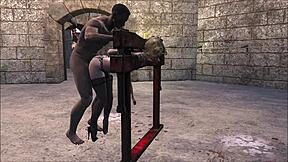 Blonde babe punished with rough anal in Hentai video
