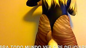 Paula Cdzinha's anal play with a butt plug