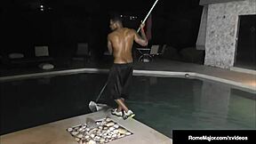 Black stallion dominates blonde cougar Valerie Rose in passionate encounter