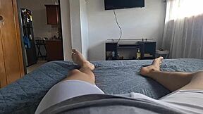The maid I employed dons extremely snug briefs while cleaning the abode, triggering intense arousal and self-pleasure near her