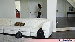 Petite stepdaughters eager to learn oral pleasure from their experienced stepdad