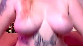 Curvy girl rides monster dildo to orgasm