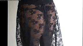 Beautiful British girl in sheer panty hose.