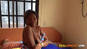Beautiful black woman gives her man a gonzo blowjob in this video.