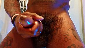 Hairy black dick worship: Hallelujah Johnson's fantastic meat