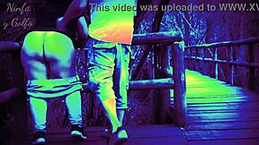 Outdoor adventure with amateur couple in nature for swingers