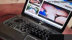 Solo at home, I watch and pleasure myself with porn