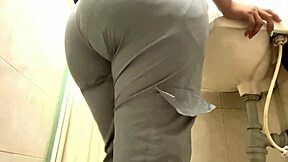 Big cock piss fetish with a tarty dressed up nurse and a hidden camera