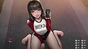 Animated porn with video game theme