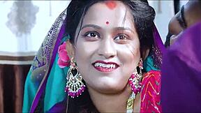 Real Indian bhabhi enjoys gentle sex in sari with husband
