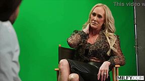Brandi Love in a hot spit roast scene with two big black cocks