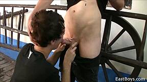 Young and straight village boys having sex with twinks in an bareback orgy