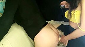 Big natural tits latina gets humiliated with dildo