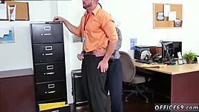 First day at work and gay sex wrestling is just the beginning