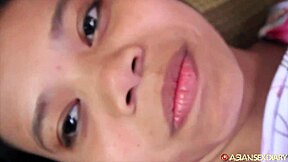 Petite Thai babe gets wild doggy and missionary sex