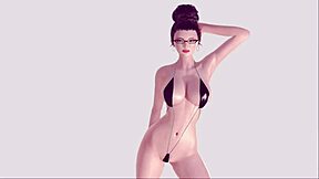 3D game with my step-sister and a hot girl