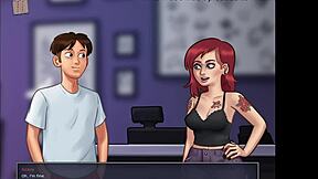 Summer-themed anime porn game with PC gameplay and ecchi elements
