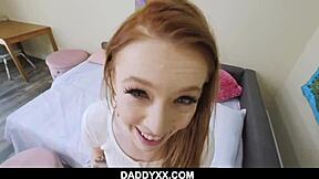 Young girl gets multiple orgasms from big cock step dad