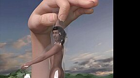 3D cartoon sex with a futanari river nymph