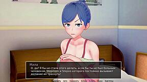 3D animated cartoon with Asian tutor and his big cock in anal scene