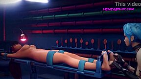 3D cartoon of big-titted MILF getting multiple orgasms