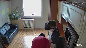 Scoout007's big cock and bodybuilding skills on display in kitchen scene