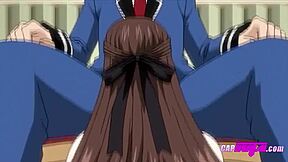 All the students in a class become virgins no more after one night with a perverted Asian guy - hentai