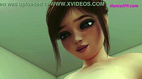 Intense anal sex with a pregnant futanari in 3D