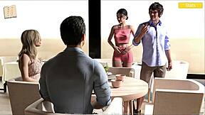 Beautiful woman with perfect figure in 3D adult cartoon