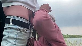 Public porn in the park with anal sex and booby fetish