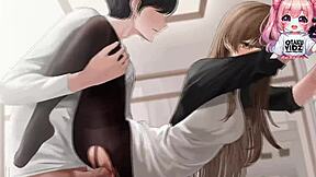 Beautiful vampires in stockings in hot anime porn