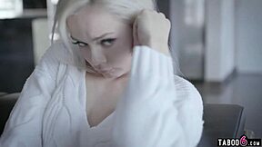 A foster family adopts a shy blond teenage girl and have sex with her
