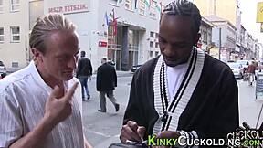 A cute blonde babe has sex with a black guy
