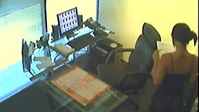 omg, i caught this office slut masturbatin’ with her glasses on!