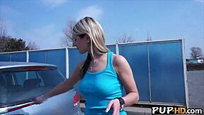 Public fuck for a hot teen with amazing ass