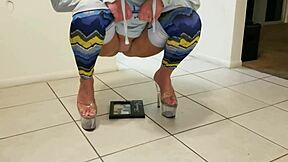 Her pretty pussy can pee anywhere on anything