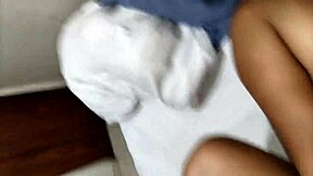 Sexcol50 - Playing with Huge Dildo in Gaping Black Pussy for Husband's Son