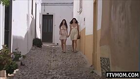 hey, check out francesca dicaprio and stella cox peeing in public streets!
