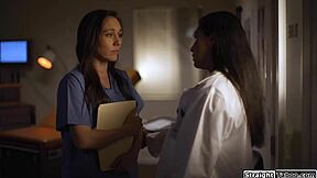 Latina doctor lures nurse into steamy hospital encounter