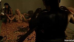 Lucy Lawless and Lesley-Ann Brandt in Spartacus Nude Scenes 2010-2013