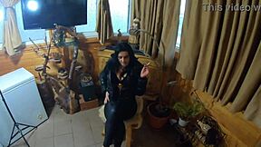 Preview - Milfycalla - Cum Splashed on Black Jacket and Leather Leggings