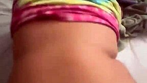 Redboned ebony amateur enjoys doggystyle and roughbackshots