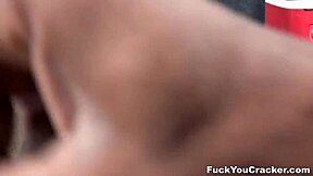 Black cock turns white man on as he gives a blowjob